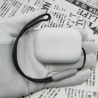 AirPods Pro 2 ストラップ付シリコンケース (13)ホワイト(モバイルケース/カバー)