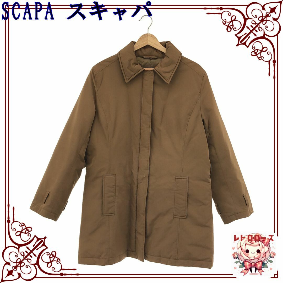 SCAPA(スキャパ)のSCAPA スキャパ アウター コート 長袖 ブラウン 40 レディースのジャケット/アウター(チェスターコート)の商品写真