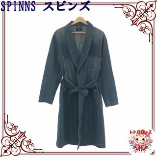 スピンズ(SPINNS)のSPINNS スピンズ アウター トレンチコート 長袖 ブルー L デニム(トレンチコート)