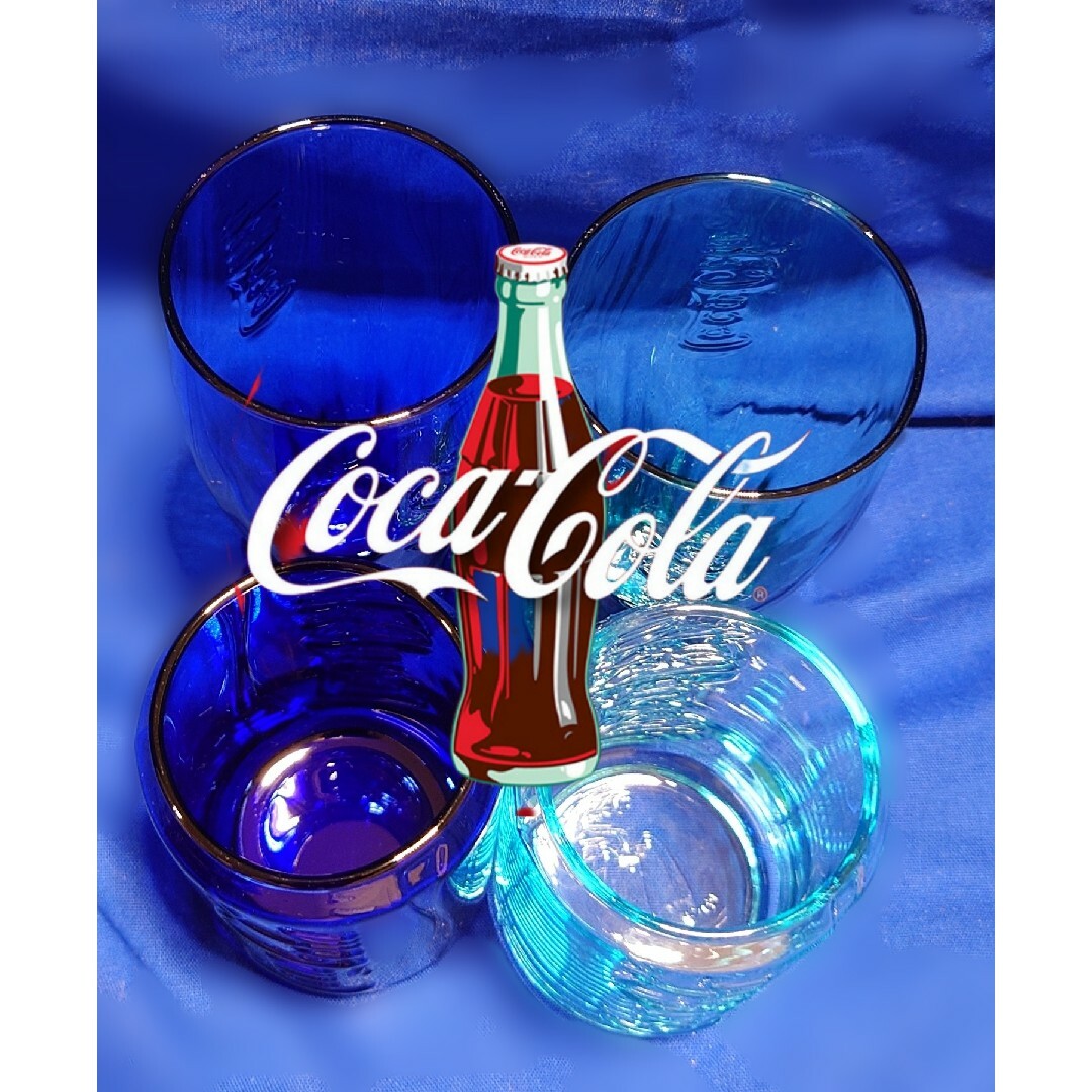コカ・コーラ(コカコーラ)のCoca-Cola コカ・コーラ ヴィンテージグラス タンブラー 4点おまとめ インテリア/住まい/日用品のキッチン/食器(グラス/カップ)の商品写真