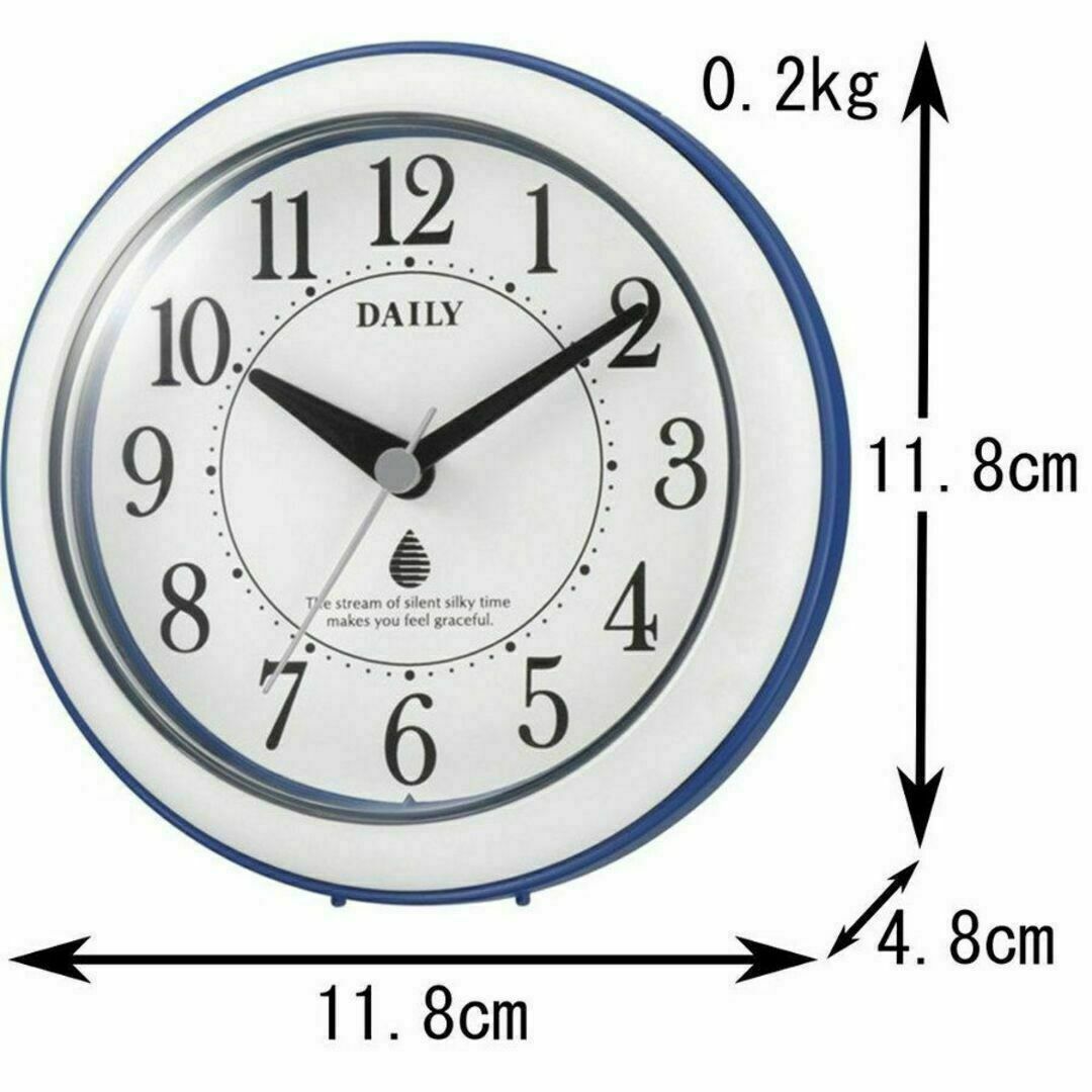 洗面所 脱衣所に！ デイリー 防滴 防塵 置掛兼用クロック アクアパークDN インテリア/住まい/日用品のインテリア小物(置時計)の商品写真