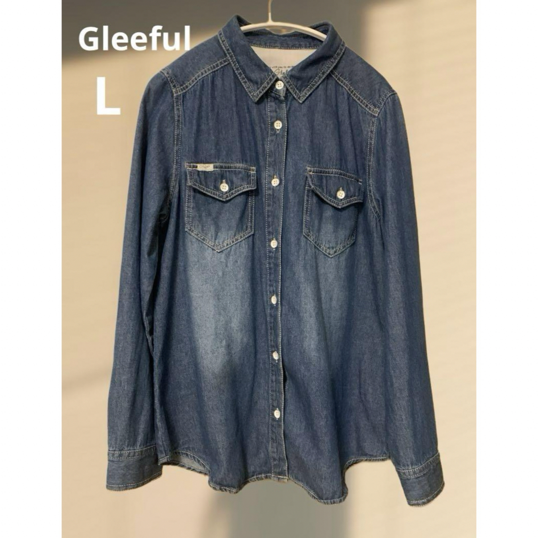 Gleeful  デニムシャツ   size  ： L レディースのトップス(シャツ/ブラウス(長袖/七分))の商品写真