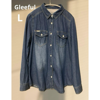 Gleeful  デニムシャツ   size  ： L(シャツ/ブラウス(長袖/七分))