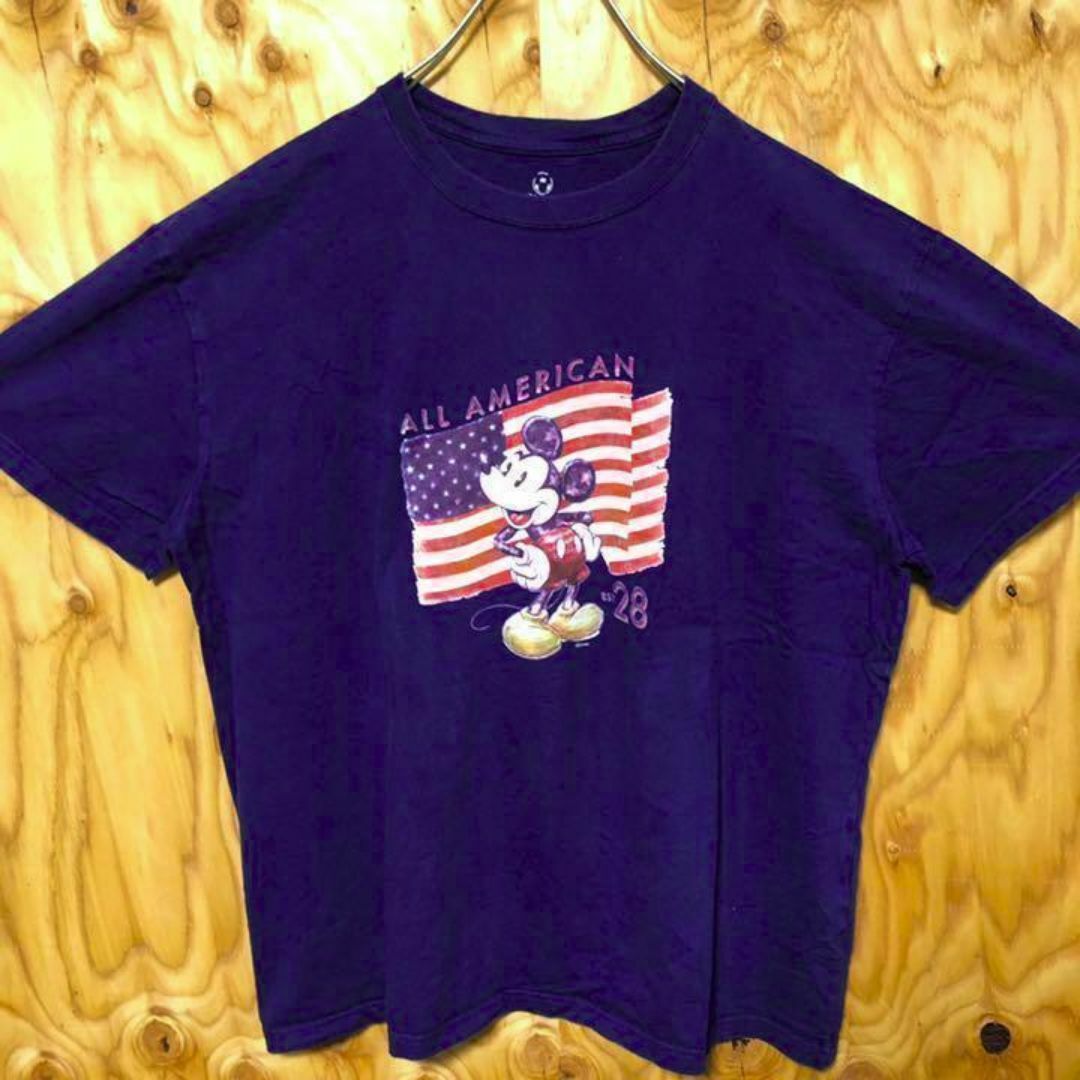 ディズニー ネイビーブルー USA古着 90s 半袖 Tシャツ アメリカ キャラ メンズのトップス(Tシャツ/カットソー(半袖/袖なし))の商品写真