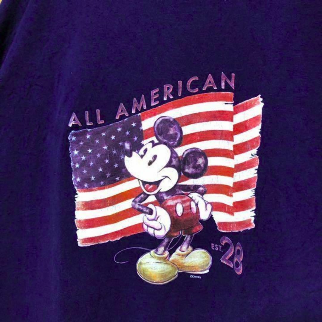 ディズニー ネイビーブルー USA古着 90s 半袖 Tシャツ アメリカ キャラ メンズのトップス(Tシャツ/カットソー(半袖/袖なし))の商品写真