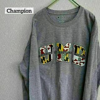 チャンピオン(Champion)のChampion チャンピオン ロンT カレッジロゴ USA L(Tシャツ/カットソー(七分/長袖))