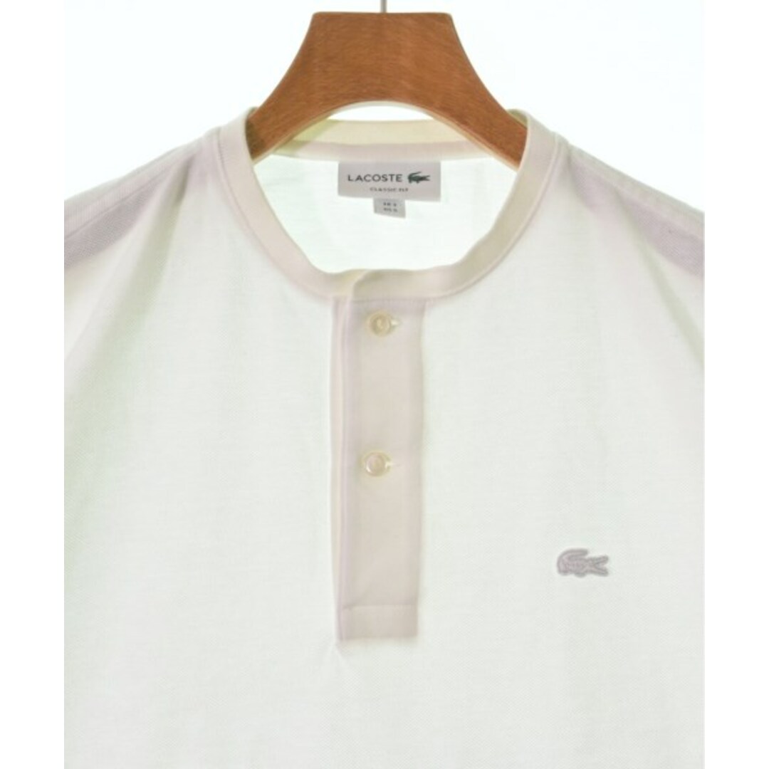 LACOSTE(ラコステ)のLACOSTE ラコステ Tシャツ・カットソー 3(M位) 白 【古着】【中古】 メンズのトップス(Tシャツ/カットソー(半袖/袖なし))の商品写真