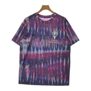 South2west8 Tシャツ・カットソー S 紫x紺(総柄) 【古着】【中古】(Tシャツ/カットソー(半袖/袖なし))