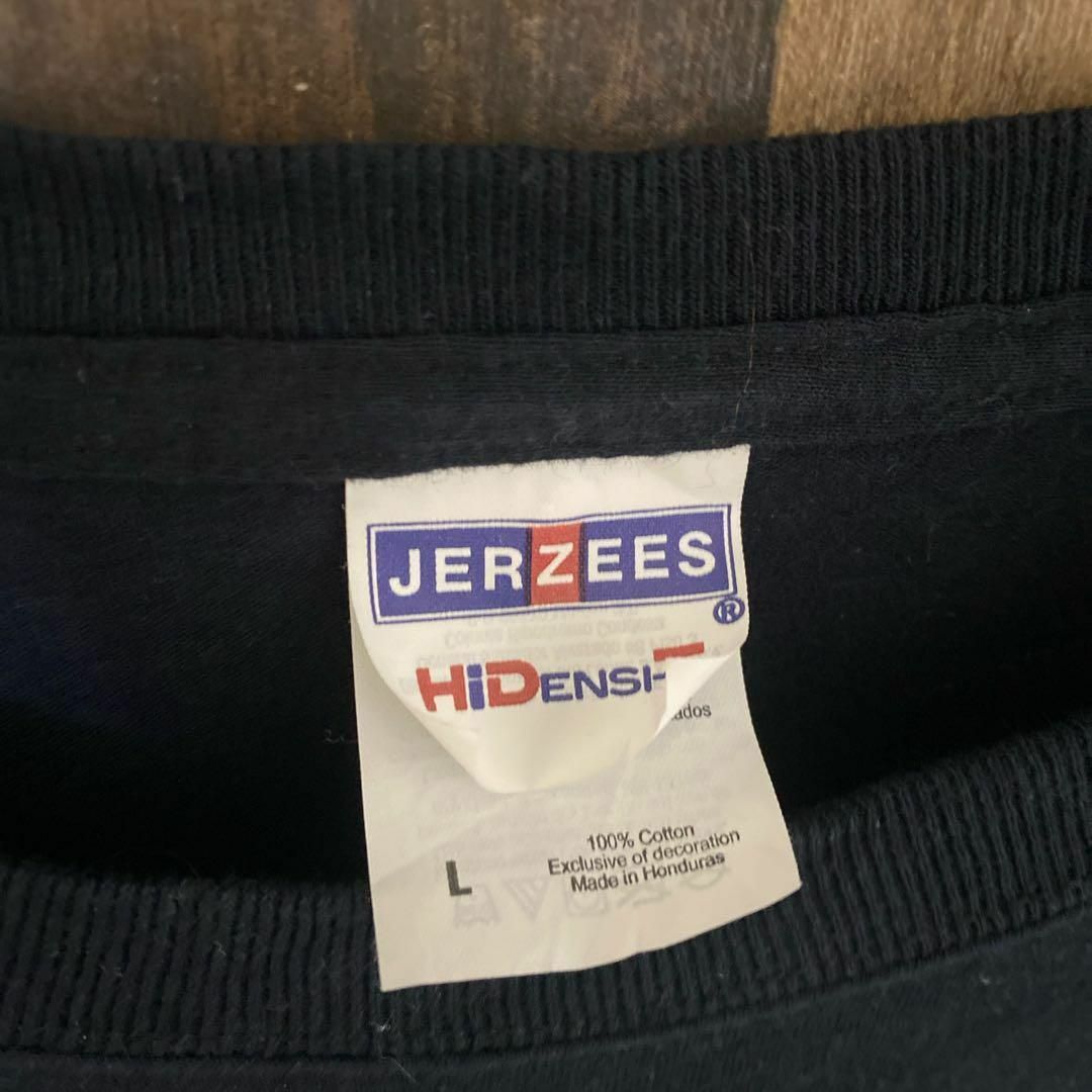 JERZEES(ジャージーズ)のtシャツ メンズ ブラック L ジャージーズ フェスT プリント 半袖 古着 メンズのトップス(Tシャツ/カットソー(半袖/袖なし))の商品写真