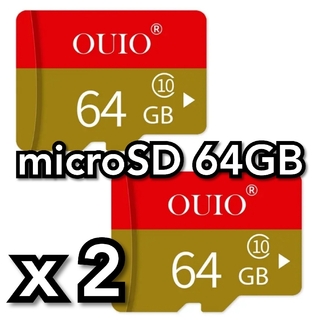 マイクロSD カード 64GB 2枚 microSD カード OUIO64(その他)
