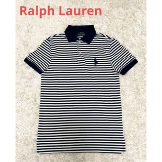 ポロラルフローレン(POLO RALPH LAUREN)のラルフローレン　ゴルフウェア　メンズ　ネイビーホワイト　ボーダー　ポロシャツXS(ウエア)