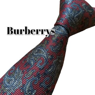 ★Burberrys★　バーバリーズ　レッド系　総柄(ネクタイ)