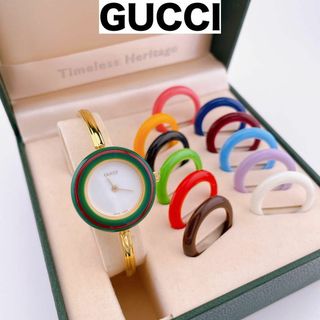 Gucci - 【極美品】GUCCI グッチ チェンジベゼル 12色 腕時計 11/12.2稼働