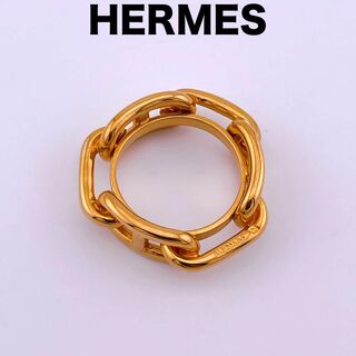 エルメス(Hermes)の【極美品】HERMES エルメス スカーフリング シェーヌダンクル ゴールド(その他)