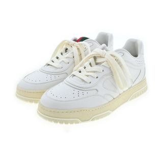 グッチ(Gucci)のGUCCI グッチ スニーカー 8(26.5cm位) 白 【古着】【中古】(スニーカー)