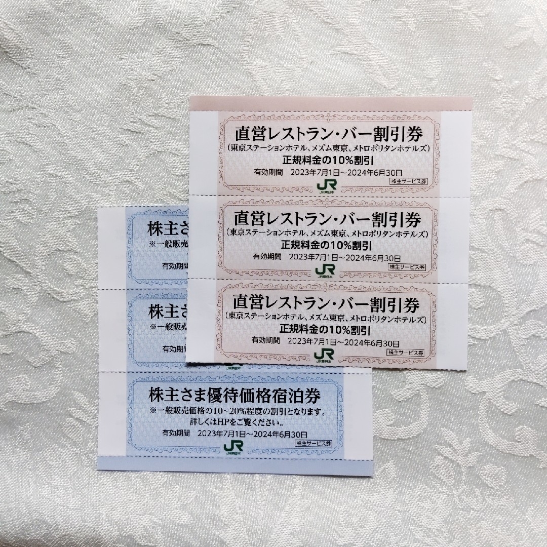 JR東日本ホテル 直営レストラン.バー割引券 優待価格宿泊券 チケットの優待券/割引券(レストラン/食事券)の商品写真