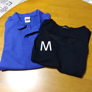 コムサイズム(COMME CA ISM)の🔶ブルーポロシャツＭサイズ　　コムサＭサイズシャツ2枚セット(ポロシャツ)