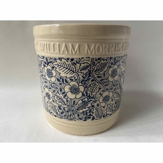 ウィリアム・モリス(William Morris)の【ウィリアム モリス】フローラルシリンダー20 可愛い 植木鉢 クリーム ブルー(プランター)