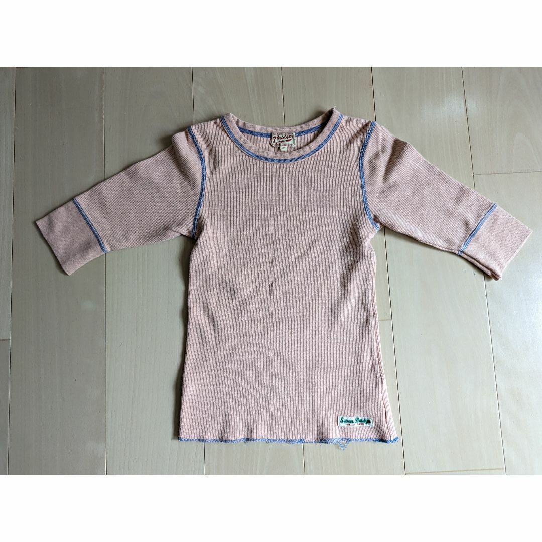 130　ワッフル　五分袖　七分袖　春　夏　女の子 キッズ/ベビー/マタニティのキッズ服女の子用(90cm~)(Tシャツ/カットソー)の商品写真