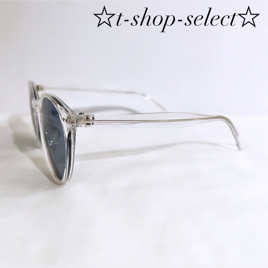 『新品』ボストン クリアフレーム ライトブルー  サングラス メンズ レディース メンズのファッション小物(サングラス/メガネ)の商品写真