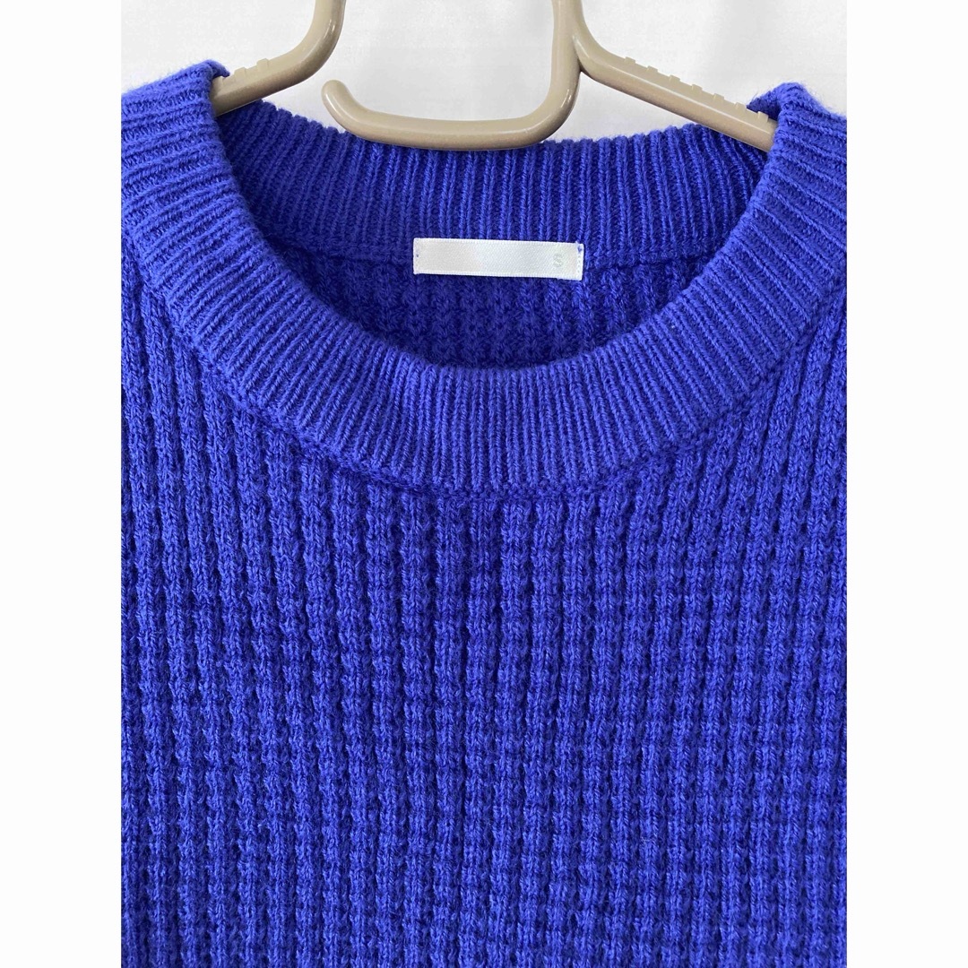 GU(ジーユー)のニット　ブルー メンズのトップス(ニット/セーター)の商品写真