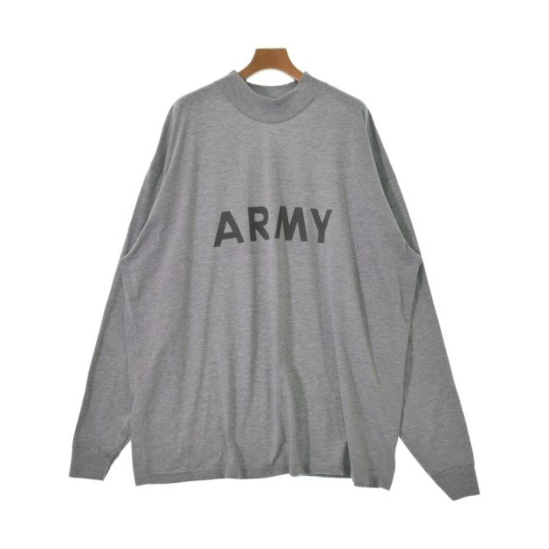 MILITARY(ミリタリー)のMILITARY ミリタリー Tシャツ・カットソー F グレー 【古着】【中古】 メンズのトップス(Tシャツ/カットソー(半袖/袖なし))の商品写真