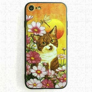 iPhone SE3 iPhone SE2 8 7 ねこ ケース コスモス(iPhoneケース)