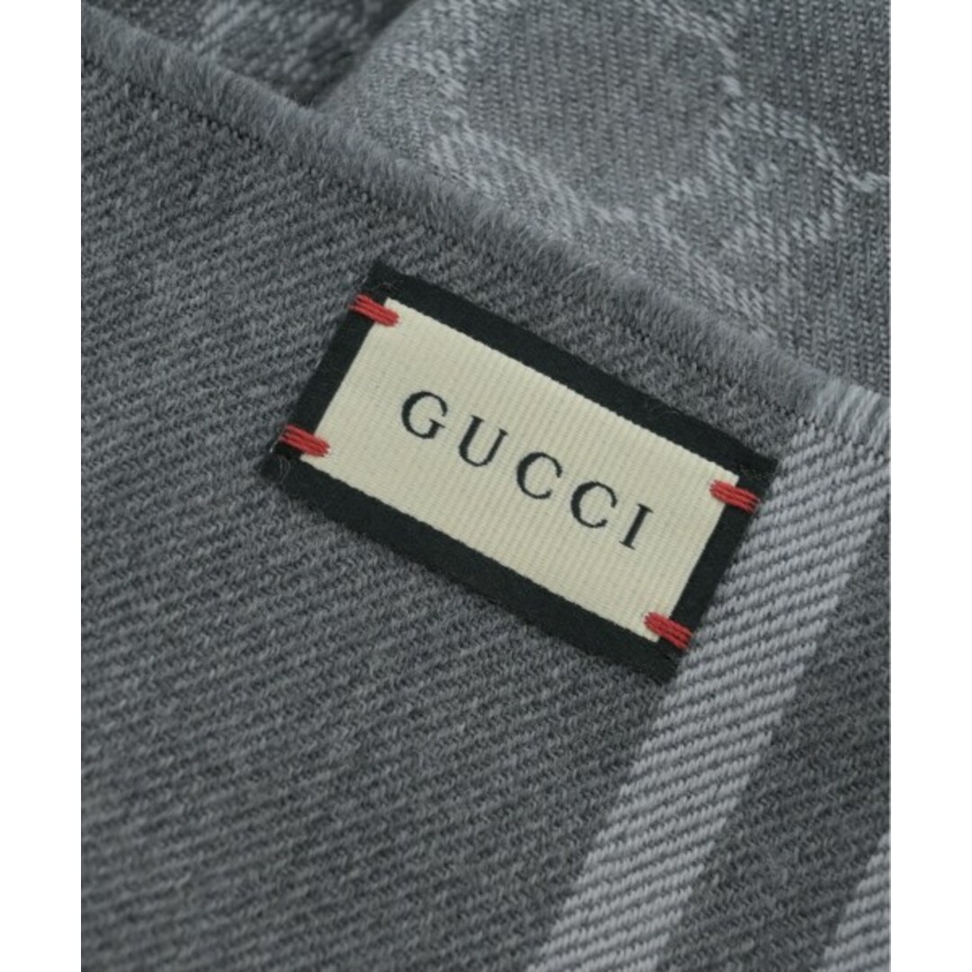 Gucci(グッチ)のGUCCI グッチ マフラー - グレー(総柄) 【古着】【中古】 メンズのファッション小物(マフラー)の商品写真