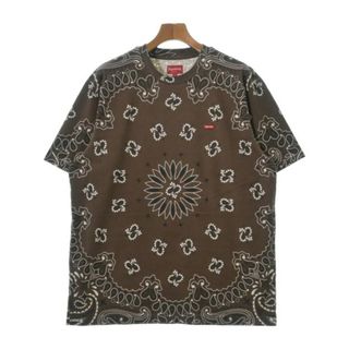 シュプリーム(Supreme)のSupreme シュプリーム Tシャツ・カットソー L 茶x黒x白(ペイズリー) 【古着】【中古】(Tシャツ/カットソー(半袖/袖なし))