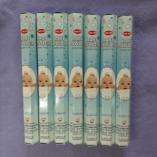 HeM - インドお香　柔軟剤の香り　BABY POWDER 7こセット