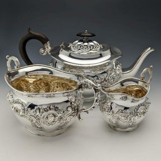 1905年頃 英国アンティーク シルバープレート製 ティーセット Fenton Brothers(金属工芸)