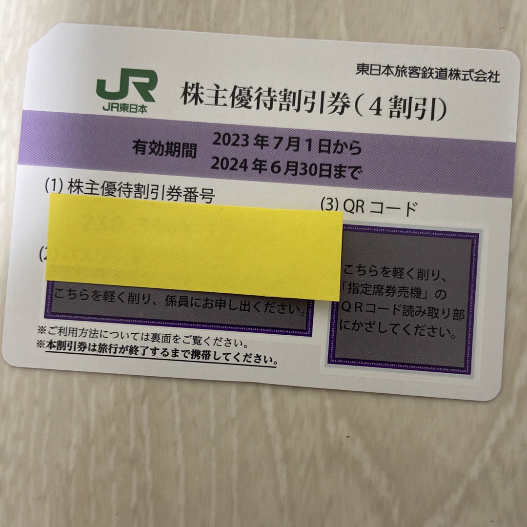 mnmn様専用　JR東日本　株主優待割引券 チケットの優待券/割引券(その他)の商品写真