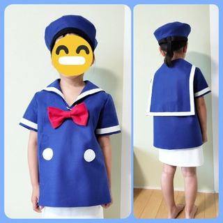 ドナルドダック風セーラー服　フェルト 120/130サイズ　コスプレ　ディズニー(衣装)