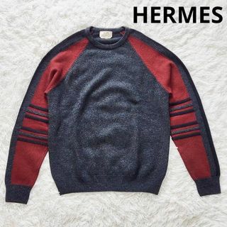 Hermes - エルメス ランウェイモデル セーター L カシミヤ 切替 男女兼用 ダークグレー