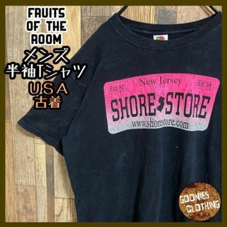 フルーツオブザルーム(FRUIT OF THE LOOM)のフルーツオブザルーム プリント ピンク Tシャツ USA古着 半袖 看板(Tシャツ/カットソー(半袖/袖なし))