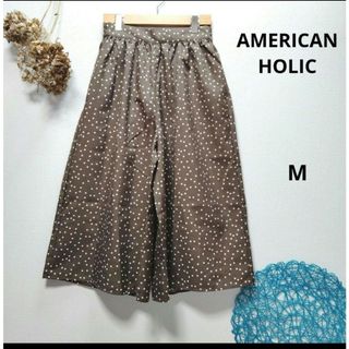 AMERICAN HOLIC - AMERICAN HOLIC アメリカンホリック　ドットギャザーガウチョパンツ