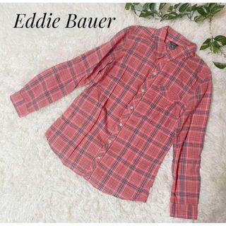 エディーバウアー(Eddie Bauer)のEddie Bauer  エディーバウアー　レディース　チェックシャツ　オレンジ(シャツ/ブラウス(長袖/七分))