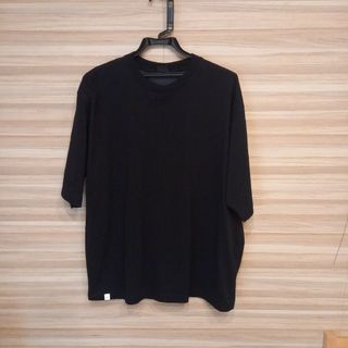 ワークマン(WORKMAN)のWORKMAN　持続冷感-1℃コットン オーバーサイズ5分袖Tシャツ　黒色(Tシャツ/カットソー(半袖/袖なし))