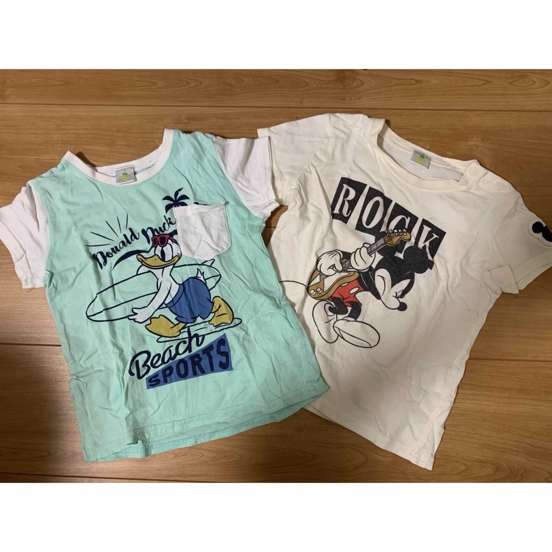 Disney(ディズニー)のミッキー、ドナルド半袖Tシャツ キッズ/ベビー/マタニティのキッズ服男の子用(90cm~)(Tシャツ/カットソー)の商品写真