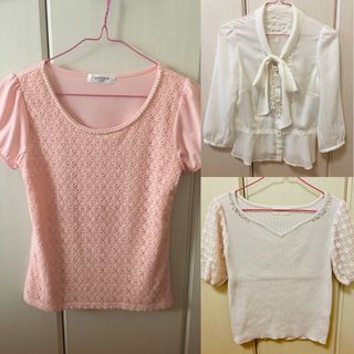 オフオン(OFUON)の春夏に大活躍＊OFUON他ブラウストップス3枚セット(シャツ/ブラウス(半袖/袖なし))