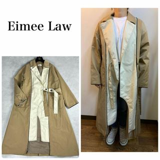 Eimee Law エイミーロウ　バイカラー ラインポイント スプリングコート(トレンチコート)