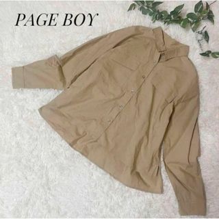 ページボーイ(PAGEBOY)のPAGE BOY  ページボーイ　レディース　長袖　シャツブラウス  ブラウン(シャツ/ブラウス(長袖/七分))