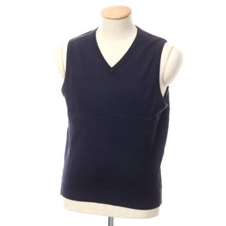 JOHN SMEDLEY - 【中古】ジョンスメドレー JOHN SMEDLEY BEAMS F別注 ハイゲージコットン ニットベスト ネイビー【サイズXS】【メンズ】