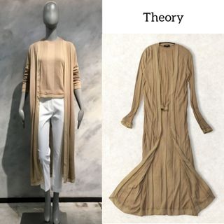 セオリー(theory)のセオリー ✿ ニット アンサンブル S ベージュ ロングカーディガン 薄手 春夏(アンサンブル)