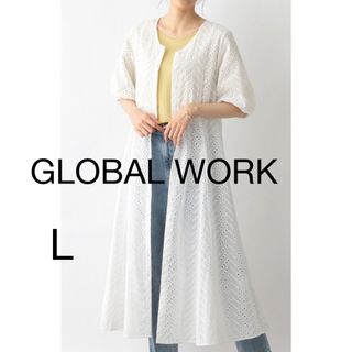 GLOBAL WORK - グローバルワーク　レースワンピース　L ホワイト