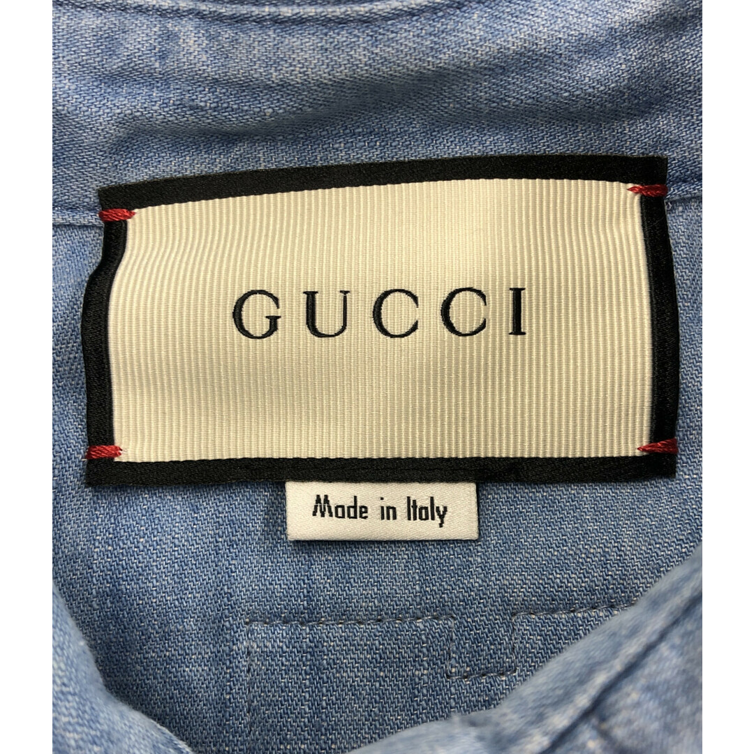 Gucci(グッチ)のグッチ GUCCI タイガー刺繍デニムシャツ メンズ 44 メンズのトップス(シャツ)の商品写真