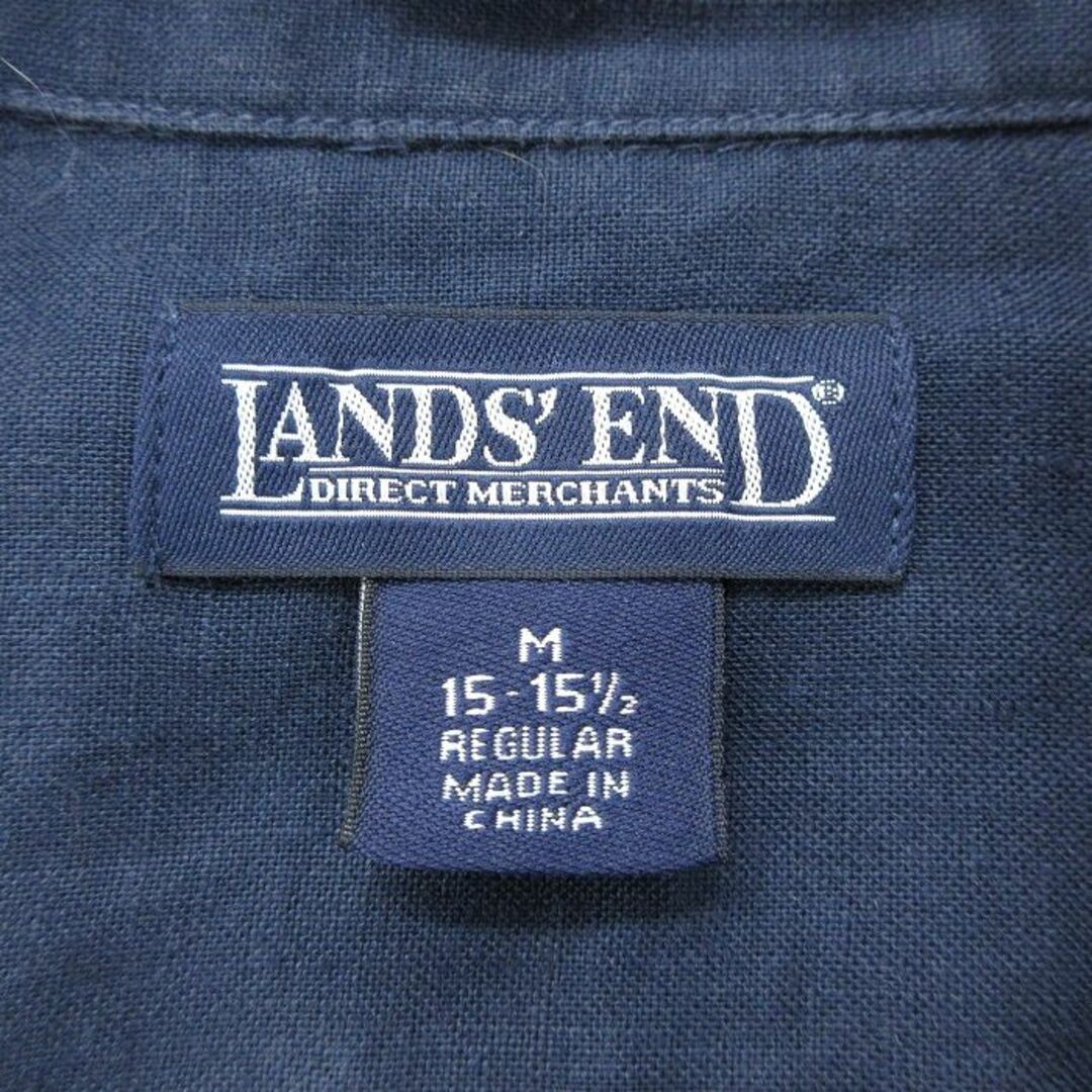 LANDS'END - L☆古着 ランズエンド 半袖 キューバ シャツ メンズ LANDS'END - L☆古着 ランズエンド 半袖 キューバ シャツ メンズ
