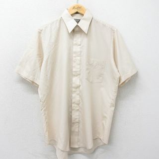 L★古着 アロー 半袖 シャツ メンズ 90年代 90s USA製 薄ベージュ カーキ 24apr22 中古 トップス