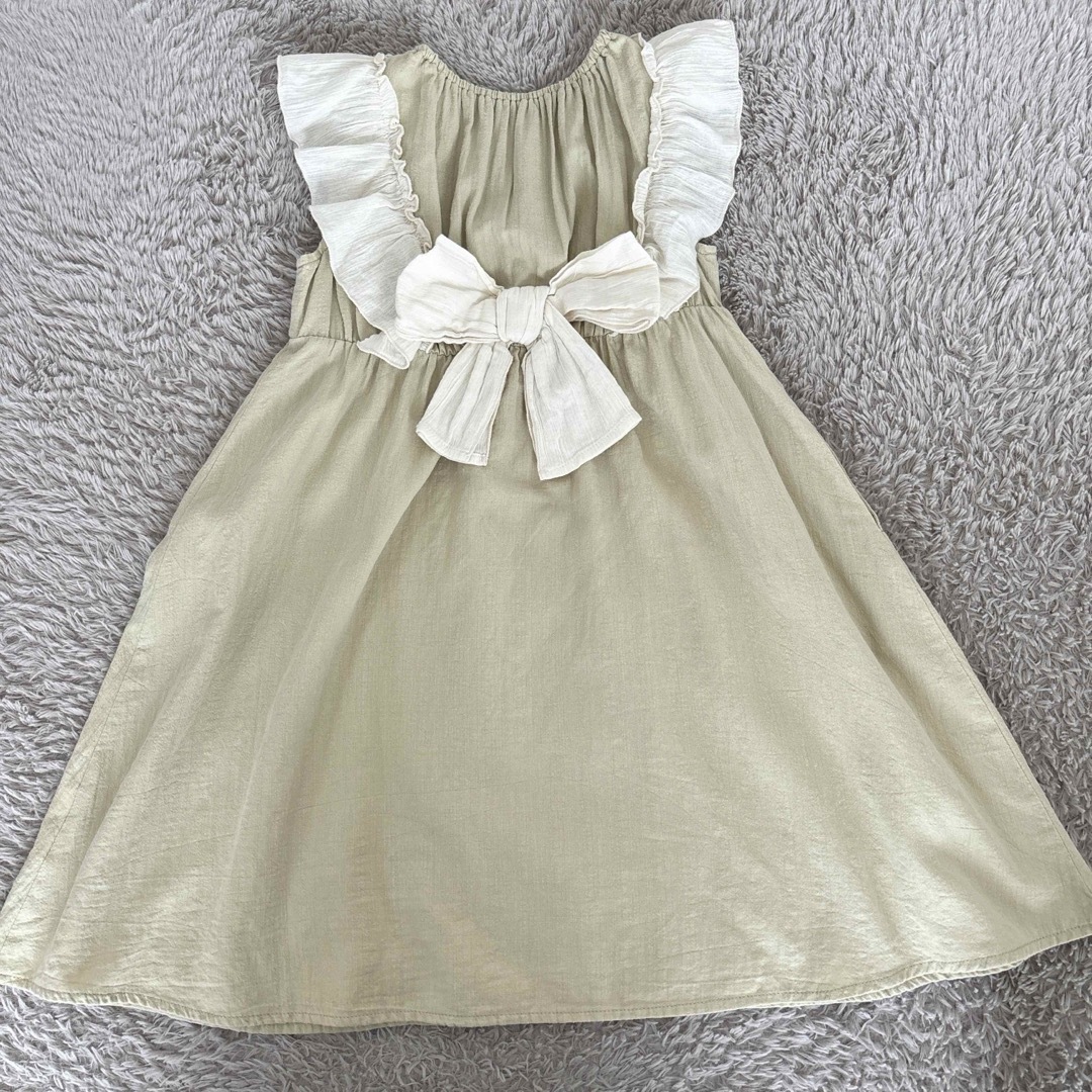 apres les cours(アプレレクール)のアプレレクール　ワンピース　リボン　120 キッズ/ベビー/マタニティのキッズ服女の子用(90cm~)(ワンピース)の商品写真