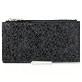 ルイヴィトン(LOUIS VUITTON)のルイ ヴィトン LOUIS VUITTON コインカード･ホルダー コインケース タイガ･レザー M62914 ブラック シルバー金具【中古】Sランク(折り財布)